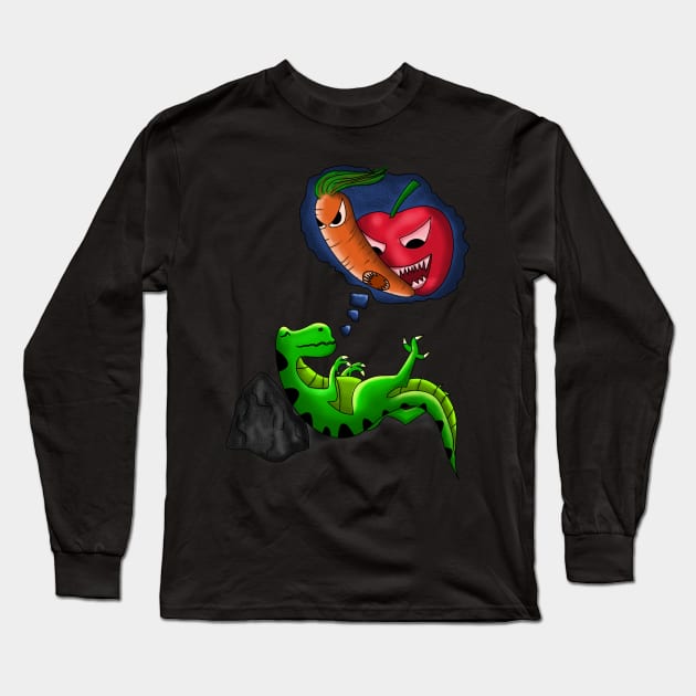 dinosaurs dream vegetables Long Sleeve T-Shirt by osvaldoport76